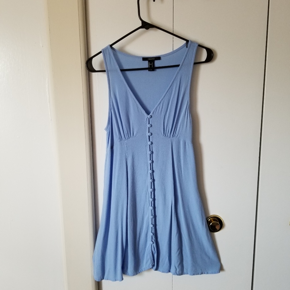 SOLD Forever 21 Button-Front Fit & Flare Dress